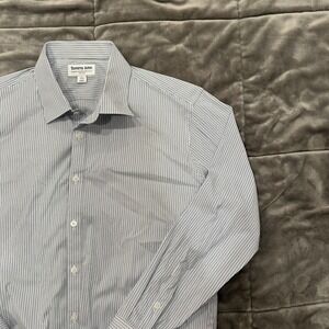 Tommy John Classic Fit Stay Tucked Dress‎ Shirt Mens White 17 32/33 Long Sleeve